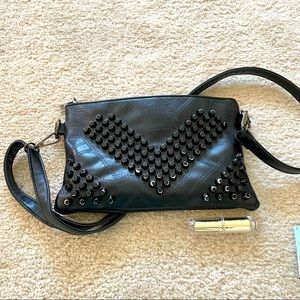 Rivet Adjustable Crossbody bag black small